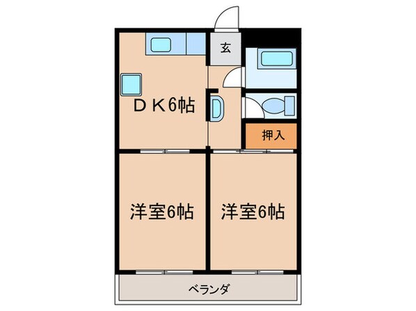 パールハイツくれないの物件間取画像